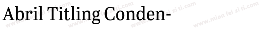 Abril Titling Conden字体转换